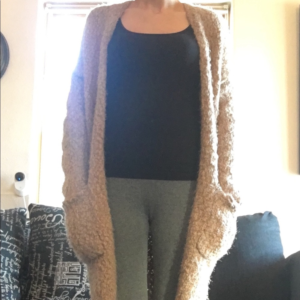 Tan cardigan